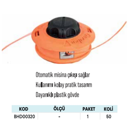 BHD 00320 OTOMATİK MİSİNA BAŞLIĞI 